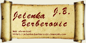 Jelenka Berberović vizit kartica